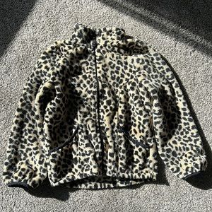 Leopard print fleece